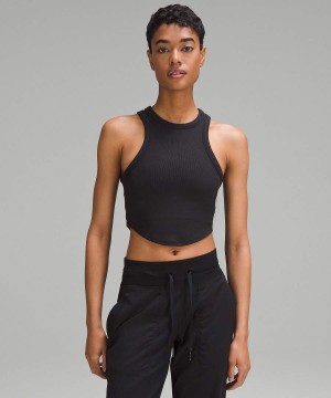 Lululemon Hold Tight Cropped Linne Dam Svarta Sverige | HZOXEG127