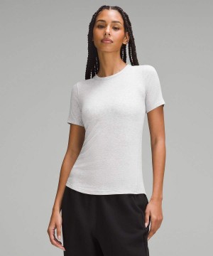 Lululemon Hold Tight Korta-Sleeve T-shirt Dam Ljusgrå Sverige | IYZRFB316