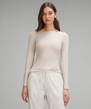 Lululemon Hold Tight Långärmad Tröja Dam Beige Sverige | WYICVB021