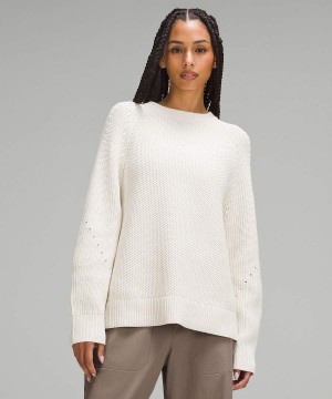 Lululemon Honeycomb Crewneck Tröjor Dam Beige Sverige | VMBDFP927