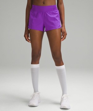 Lululemon Hotty Hot High-Rise Fodrade 2.5" Shorts Dam Lila Sverige | ZLRBTA032