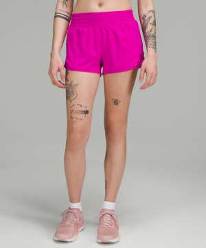 Lululemon Hotty Hot High-Rise Fodrade 2.5" Shorts Dam Lila Sverige | SPVTIU913