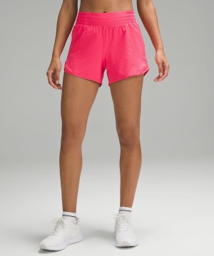 Lululemon Hotty Hot High-Rise Fodrade 4" Shorts Dam Röda Sverige | LQDZIO576