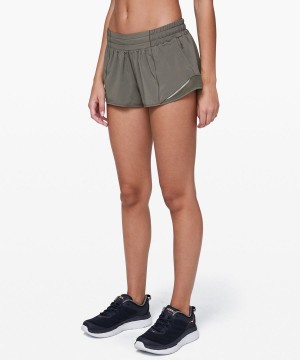 Lululemon Hotty Hot Low-Rise Fodrade 2.5" Shorts Dam Grå Olivgröna Sverige | CZSXGE039
