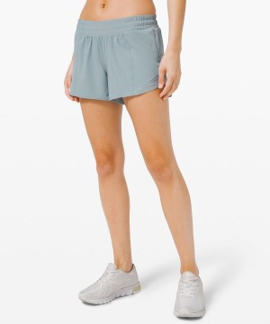 Lululemon Hotty Hot Low-Rise Fodrade 4" Shorts Dam Blå Sverige | BJSTLR205