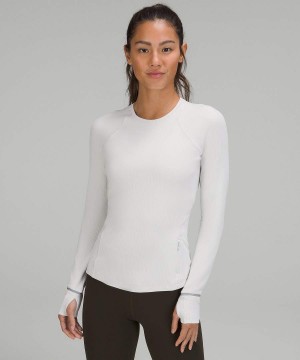 Lululemon It's Rulu Räfflad Långärmad Tröja Dam Vita Sverige | EPVRYW968