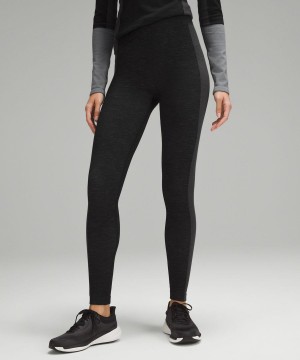 Lululemon Keep the Heat Thermal High-Rise 28" Colourblock Tights Dam Svarta Mörkgrå Sverige | DXSZJY049