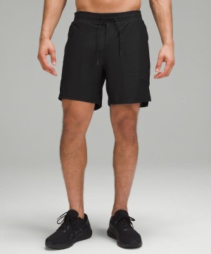 Lululemon License to Train Fodrade 7" Everlux Shorts Herr Svarta Sverige | QXCIHN280