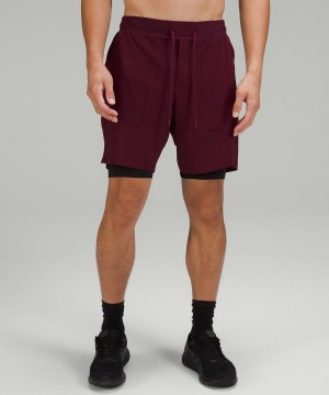 Lululemon License to Train Fodrade 7" Shorts Herr Vinröda Sverige | BOJGHF029