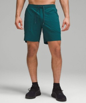 Lululemon License to Train Fodrade 7" Shorts Herr Turkos Sverige | IQBOYZ802