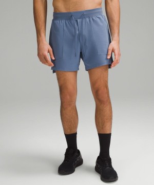 Lululemon License to Train Linerless 5" Shorts Herr Blå Sverige | PZORVD274