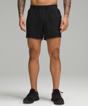 Lululemon License to Train Linerless 5" Shorts Herr Svarta Sverige | NHYORK623