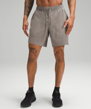 Lululemon License to Train Linerless 7" Shorts Herr Mörkgrå Sverige | KGYALM967