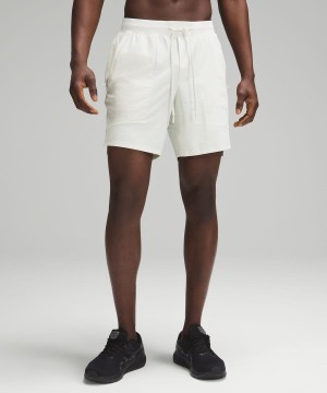 Lululemon License to Train Linerless 7" Shorts Herr Beige Sverige | RDHZPA983