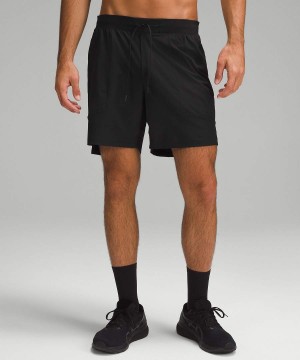 Lululemon License to Train Linerless 7" Tryck Shorts Herr Svarta Sverige | KWQPOC548