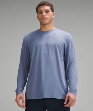 Lululemon License to Train Relaxed-Fit Långärmad Tröja Herr Blå Sverige | VESMIB273