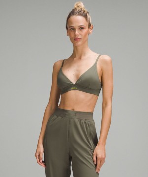 Lululemon License to Train Triangle Bra Light Support, A/B Cup Sport BH Dam Gröna Sverige | NSOVMK481