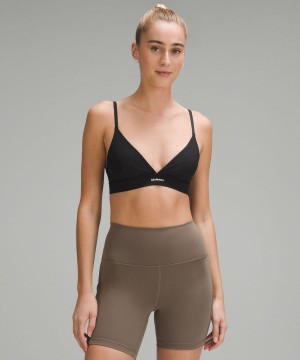 Lululemon License to Train Triangle Bra Light Support, A/B Cup Sport BH Dam Svarta Sverige | HTLIDA285
