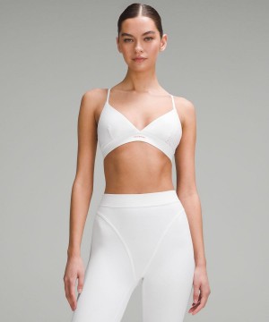 Lululemon License to Train Triangle Bra Light Support, A/B Cup Tryck Sport BH Dam Vita Sverige | NZFPWI837