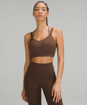 Lululemon Like a Cloud Longline Bra Light Support, D/DD Cup Sport BH Dam Choklad Sverige | TPMGNZ516