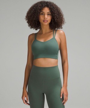 Lululemon Like a Cloud Longline Bra Light Support, B/C Cup Sport BH Dam Mörkgröna Sverige | HEROIN708