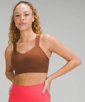 Lululemon Like a Cloud Longline Bra Light Support, D/DD Cup Sport BH Dam Bruna Sverige | AMHFLD354