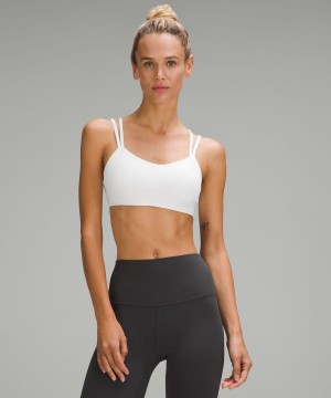 Lululemon Like a Cloud Räfflad Bra Light Support, B/C Cup Sport BH Dam Vita Sverige | JGFHZM378
