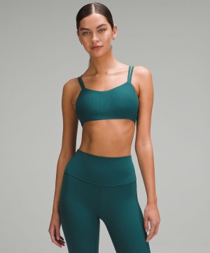 Lululemon Like a Cloud Räfflad Bra Light Support, B/C Cup Sport BH Dam Turkos Sverige | OJWSDM531