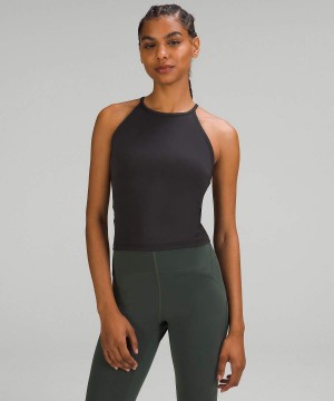 Lululemon Lätta High-Neck Yoga Linne Dam Svarta Sverige | GFQXLN569