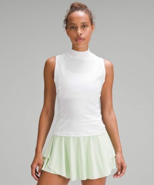 Lululemon Lätta Nulux Mock-Neck Linne Dam Vita Sverige | YSZHGL590