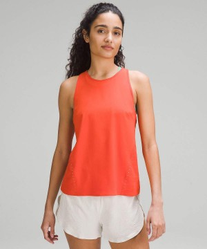 Lululemon Lätta Stretch Löpar Airflow Linne Dam Orange Sverige | KTWZGL495