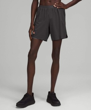 Lululemon Lätta Trail 7" Löpar Shorts Herr Mörkgrå Sverige | KQYSLT019
