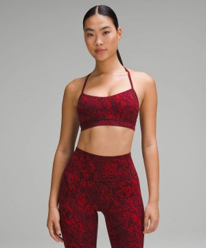 Lululemon Lunar New Year Flow Y Nulu Bra Light Support, A-C Cups Sport BH Dam Röda Olika Färger Sverige | JEQYBV268