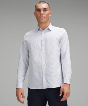 Lululemon New Venture Klassiska-Fit Långärmad Tröja Herr Vita Blå Beige Sverige | DEQHRL285