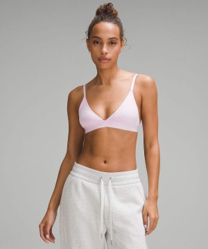 Lululemon Nulu Mesh Logo Triangle Bralette A/B Cup Sport BH Dam Rosa Sverige | MZHFPE529