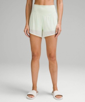 Lululemon Nulu and Mesh High-Rise 3.5" Yoga Shorts Dam Gröna Sverige | ISRBAG672