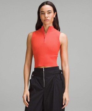 Lululemon Open Back Half-Zip Tröjor Dam Orange Sverige | NMDGLQ031