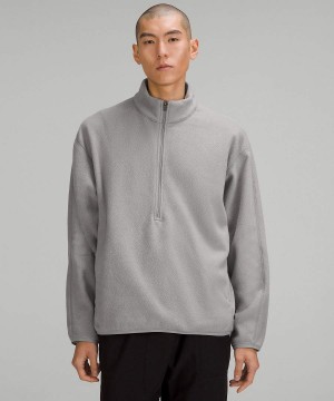 Lululemon Oversized Fleece Half Zip Tröjor Herr Grå Sverige | WFUJRH126