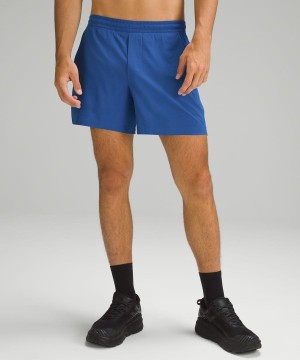 Lululemon Pace Breaker Fodrade 5" Shorts Herr Blå Sverige | PFTJWZ529