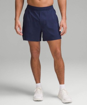 Lululemon Pace Breaker Fodrade 5" Shorts Herr Marinblå Sverige | STFDAZ697