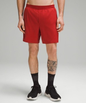 Lululemon Pace Breaker Fodrade 7" Shorts Herr Röda Sverige | WYTKLZ735