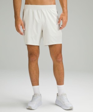 Lululemon Pace Breaker Fodrade 7" Shorts Herr Beige Sverige | YHPWUI084