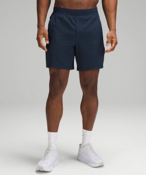 Lululemon Pace Breaker Fodrade 7" Shorts Herr Marinblå Sverige | SEPQXB495