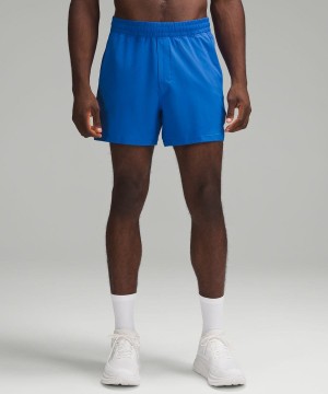 Lululemon Pace Breaker Linerless 5" Shorts Herr Blå Sverige | IEBOHA897