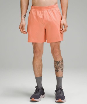 Lululemon Pace Breaker Linerless 7" Shorts Herr Korall Sverige | ONTAJR183