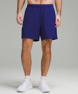 Lululemon Pace Breaker Linerless 7" Shorts Herr Blå Sverige | AYHLVX847