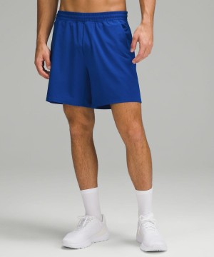 Lululemon Pace Breaker Linerless 7" Shorts Herr Blå Sverige | SAXQMO428