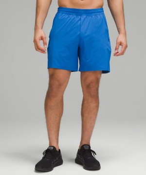 Lululemon Pace Breaker Linerless 7" Shorts Herr Blå Sverige | GNVJIE238