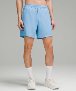 Lululemon Pace Breaker Linerless 7" Shorts Herr Blå Sverige | FLKECY215