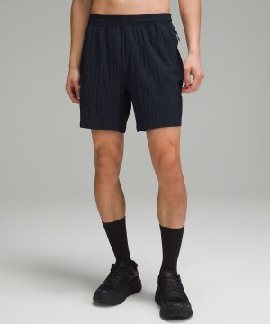 Lululemon Pace Breaker Linerless Utility 7" Shorts Herr Marinblå Sverige | VXPHCO409
